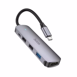 Adapter Hoco HB27 Type-C Multi-Function Converter HDMI+USB3.0+USB2.0*2+PD hall