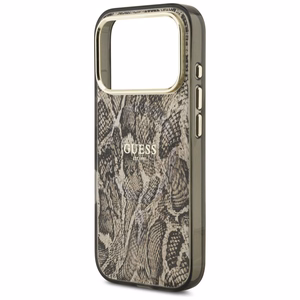 Чехол Guess Python Pattern MagSafe для iPhone 17 Pro - коричневый