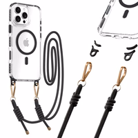Tel Protect Strap Clear Ümbris jaoks Iphone 15 Pro must