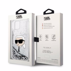 Karl Lagerfeld KLHCP14MLNKHCH iPhone 14 Plus 6.7" hõbedane/hõbedane hardcase Glitter Karl Head