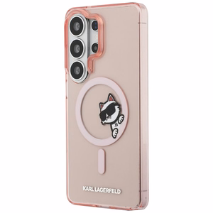 Karl Lagerfeld чехол IML Peekaboo Choupette MagSafe для Samsung Galaxy S26 Ultra розовый