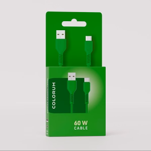 COLORUM kaabel USB-A - USB-C 1,8m 3A CK60-AC-04 xGreen
