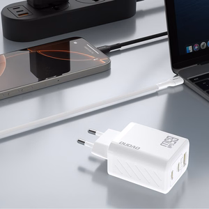 Dudao A29 65W GaN Wall Laadija 2 x USB-C + 1 x USB-A - valge