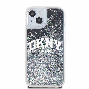 DKNY Liquid Glitter Big Logo iPhone 15 Plus / 14 Plus Ümbris - Must