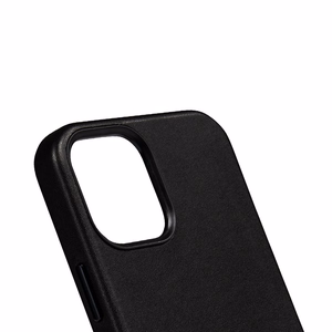 Crong Essential Cover ümbris seadmele iPhone 12 Pro Max, kunstnahast, must