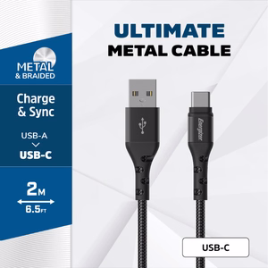 Energizer Ultimate C520CKBK USB-A–USB-C laadimis- ja andmekaabel, 2 m, must