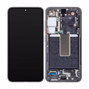 LCD ekraan ühilduv Samsung S911 S23 raamiga / Fantoommust (Grafiit) / HQ