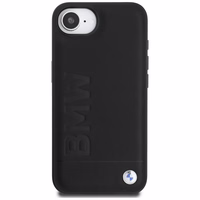 BMW Leather Hot Stamp iPhone 16e Ümbris - Must