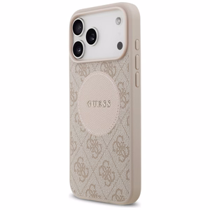 GUESS ümbris jaoks IPHONE 17 Pro Max compatible with MagSafe GUHMP17XP4PGRSGP (PU 4G Circle W/ Classic Logo) roosa