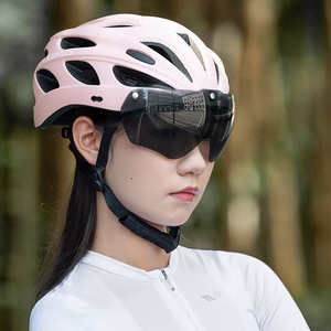 Rockbros unisex rattakiiver eemaldatava visiiri ja UV-prillidega, roosa