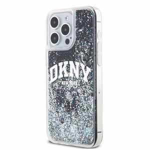 DKNY ümbris jaoks iPhone 15 Pro Max 6,7" DKHCP15XLBNAEK must HC liquid glitters w arch logo