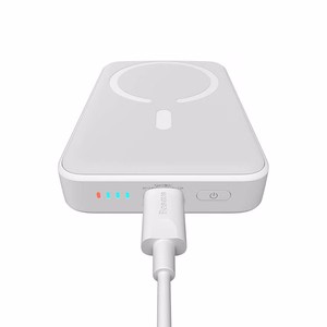 Powerbank Baseus Magnetic, 10000mAh, USB-C 20W, MagSafe (valge)
