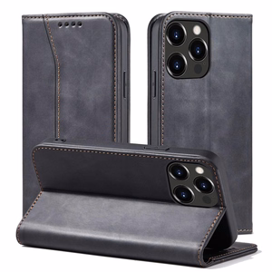 Magnet Fancy Case чехол для iPhone 13 Pro Max кошелёк-чехол с держателем для карт чёрный