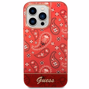 Guess GUHCP14XHGBNHR iPhone 14 Pro Max 6.7" punane/punane hardcase Bandana Paisley