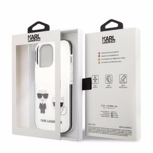 Karl Lagerfeld KLHCP13LTPEKCW iPhone 13 Pro / 13 6.1" hardcase valge/valge Karl&Choupette