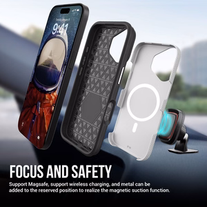Чехол Perfectionists Triangle Mag для iPhone 13/14 серебристый
