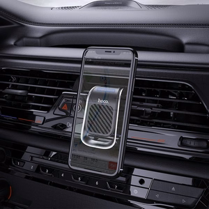Car phone Hoidja Hoco CA74 jaoks using on ventilation grille, magnetic, must-hõbedane