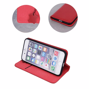Чехол Genuine Leather Smart Pro для iPhone 17 6,3" бордовый
