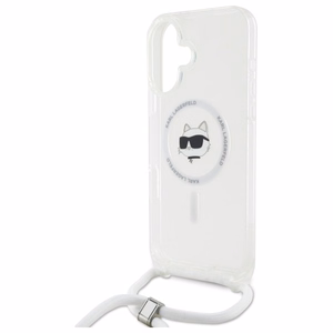 Karl Lagerfeld IML Choupette Head & Cord Magsafe iPhone 16 Ümbris - Clear