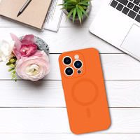 TEL PROTECT MagSilicone Ümbris jaoks Iphone 14 oranž