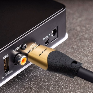 Qoltec 50355 – HDMI 2.1 Ultra High Speed kaabel, 8K 60 Hz, 28 AWG, kuldne, 2 m