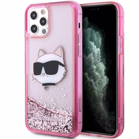 Karl Lagerfeld KLHCP12MLNCHCP iPhone 12/ 12 Pro 6.1" roosa/roosa hardcase Glitter Choupette Head