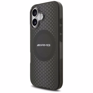AMG Double Layer Läbipaistev Graphics MagSafe ümbris jaoks iPhone 17 - must