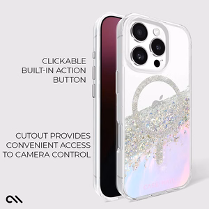 Case-Mate Karat Soap Bubble MagSafe ümbris seadmele iPhone 16 Pro, sillerdav