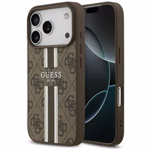 Guess 4G Printed Stripes MagSafe ümbris jaoks iPhone 17 Pro - brown