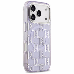 KARL LAGERFELD ümbris jaoks IPHONE 17 Pro Max compatible with MagSafe KLHMP17XHMIKLMEU (IML KL Monogram) lilla