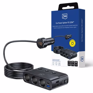 Car laadija 3mk Car Power Splitter 120W 3xUSB-A/USB-C/3xDC