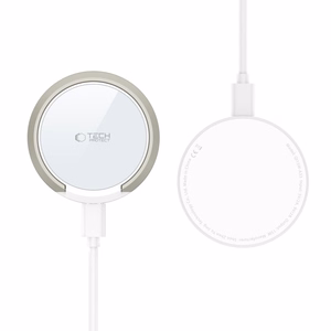 Tech-Protect QI15W-A33 Induktiivne Laadija koos MagSafe and Alus koos USB-A / USB-C Kaabel - valge