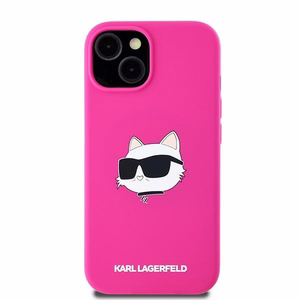 Karl Lagerfeld Silicone Choupette Head MagSafe Ümbris jaoks iPhone 15 Plus / 14 Plus - roosa