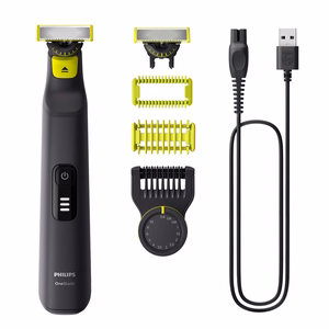 Philips OneBlade Pro 360 QP6542/15 – märg- ja kuivkasutusega näo- ja kehapiirel, tööaeg 90 min, liitiumioonaku, must