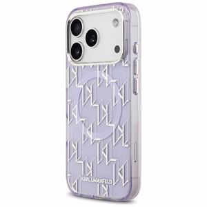 KARL LAGERFELD ümbris jaoks IPHONE 17 Pro Max compatible with MagSafe KLHMP17XHMIKLMEU (IML KL Monogram) lilla