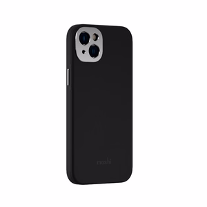 Moshi Napa ümbris seadmele iPhone 14 Plus, MagSafe'iga ühilduv, vegannahast, Midnight Black värvitoonis