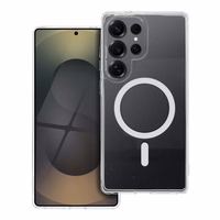 Drop Glue Colorful Ring Mag Cover compatible with MagSafe jaoks SAMSUNG S25 ULTRA valge