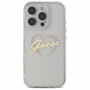 Guess IML Heart Ümbris jaoks iPhone 16 Pro - läbipaistev