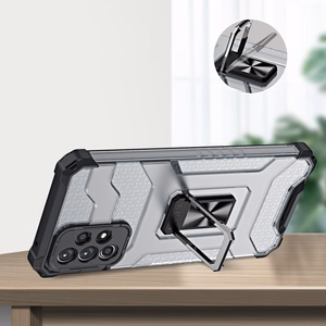 Crystal Ring Case Kickstand Tough Rugged Cover for Samsung Galaxy A72 4G punane