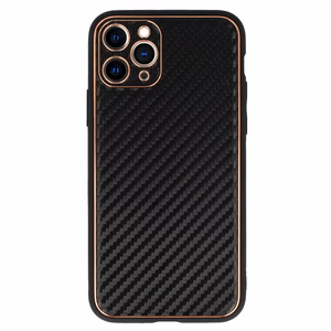 TEL PROTECT Leather Carbon Case for Iphone 11 Pro Black