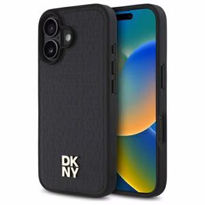 DKNY Repeat Pattern Stack Logo MagSafe iPhone 16 Ümbris - Must