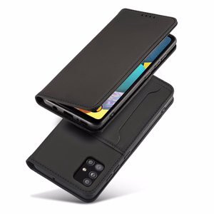 Magnet Card Case для Xiaomi Redmi Note 11 чехол-кошелёк с держателем для карт чёрный
