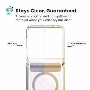Speck Presidio Perfect-Clear Magnet – MagSafe ümbris Samsung Galaxy Z Flip 8-le (läbipaistev)