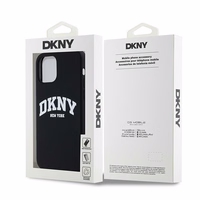 DKNY Liquid Silicone Valge Printed Logo MagSafe Ümbris jaoks iPhone 12/12 Pro - Must