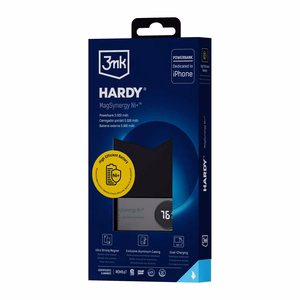 Powerbank 3mk HARDY MagSynergy Ni+ 5,000mAh 22.5W USB 1C1L - черный