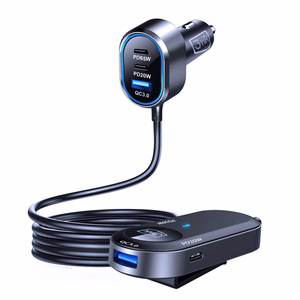 3mk Double autolaadija, 135 W, PD/QC/PPS, USB 2A4C, must/hall