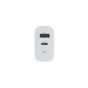 Maxlife MXTC-10-30AC PD QC laadija 1x USB-C 1x USB 30W valge