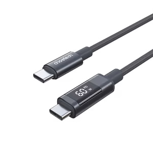 Choetech XCC-1068 PD 60W USB-C - USB-C kaabel ekraaniga 1.2 m - must