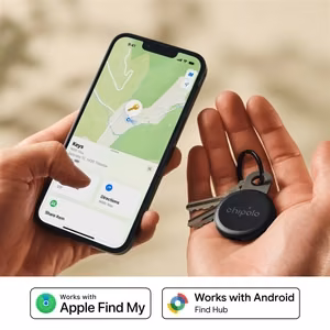 Chipolo LOOP – laetav Bluetooth-jälgimisseade silikoonrihmaga iOS-i ja Androidi jaoks, süsi