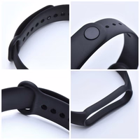Silikoon strap jaoks XIAOMI Mi Band 5 / 6 / 7 must (01)